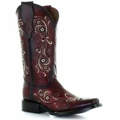 Deals 👍 Circle G 👩 Women's LD Western 🥾 Boots - Square Toe Wine 👏