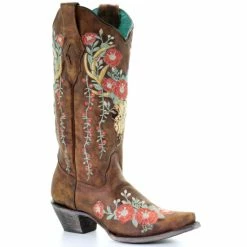 Buy ๐ Corral ๐ฉ Women's Deer Skull Western ๐ฅพ Boots - Snip Toe Tan ๐