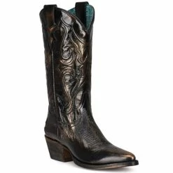 Cheapest 🤩 Corral 👩 Women's Bronze Embroidery Western 🥾 Boots - Pointed Toe Brown 🛒