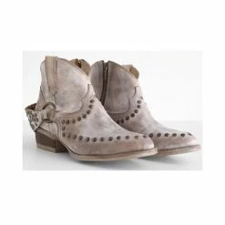 Buy π Circle G π© Women's Harness & Studs Booties - Round Toe Honey π