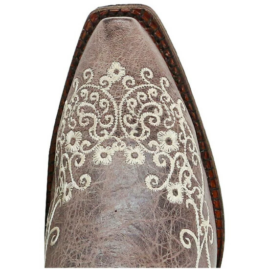 Brand new ๐ Corral ๐ง Girls' Crater Bone Embroidered Cowgirl Boot - Snip Toe Brown ๐ฅ - Image 6