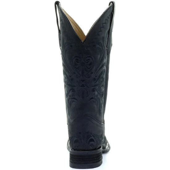 Buy ❤️ Circle G 👩 Women's Black Embroidery Western 🥾 Boots - Square Toe 😀 - Image 4