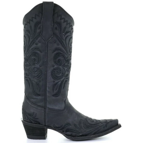 Hot Sale 🥰 Circle G 👩 Women's Black Filigree Western 🥾 Boots - Snip Toe ❤️ - Image 2