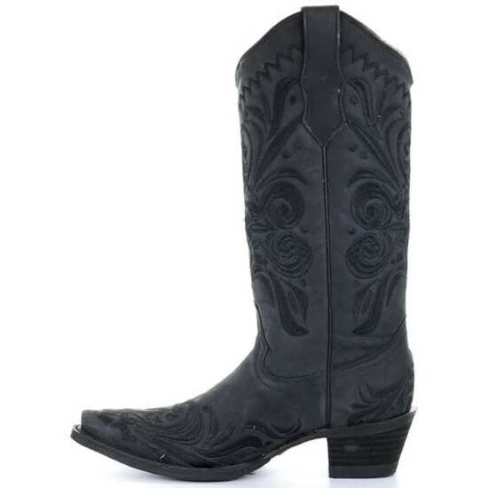 Hot Sale 🥰 Circle G 👩 Women's Black Filigree Western 🥾 Boots - Snip Toe ❤️ - Image 3