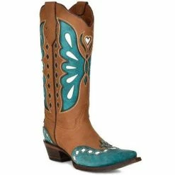 Flash Sale 🧨 Circle G By Corral 👩 Women's LD Western 🥾 Boots - Snip Toe Tan/turquoise ❤️