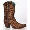 Buy 😉 Corral 👩 Women's Leopard Print Braided Western 🥾 Boots - Snip Toe Brown 👍