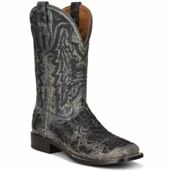 Coupon 🔔 Corral Men's Exotic Alligator Inlay Western 🥾 Boots - Broad Square Toe Black 😉