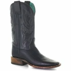 New ✨ Corral 👩 Women's Black Embroidery Western 🥾 Boots - Square Toe 🛒