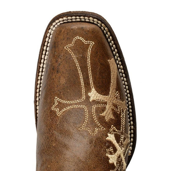Discount ๐ Circle G ๐ฉ Women's Cross Embroidered Cowgirl ๐ฅพ Boots - Square Toe Chocolate โจ - Image 6