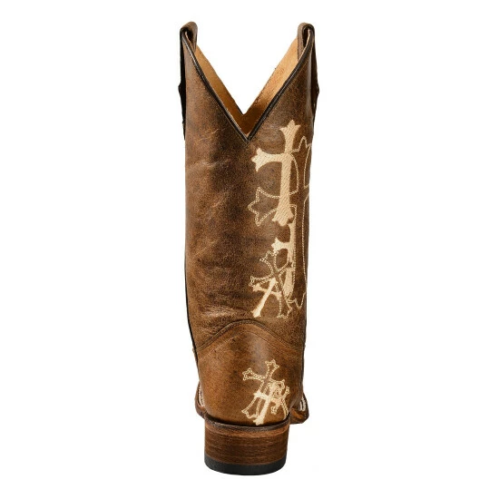 Discount ๐ Circle G ๐ฉ Women's Cross Embroidered Cowgirl ๐ฅพ Boots - Square Toe Chocolate โจ - Image 7