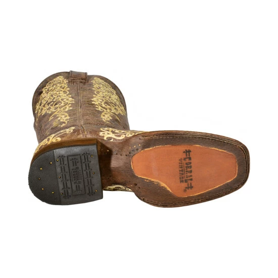 New π Corral π© Women's Brown Crater Embroidered Cowgirl π₯Ύ Boots - Square Toe π€© - Image 5