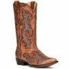 Wholesale 🤩 Corral Men's Embroidery & Inlay Western 🥾 Boots - Snip Toe Honey 🛒