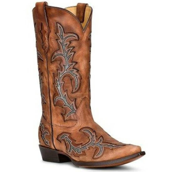 Wholesale 🤩 Corral Men's Embroidery & Inlay Western 🥾 Boots - Snip Toe Honey 🛒