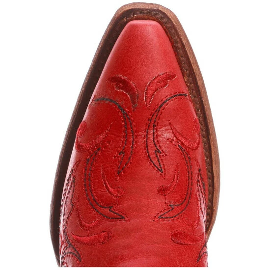 Discount π Circle G Red Leather Cowgirl π₯Ύ Boots - Snip Toe For π© Women β - Image 4