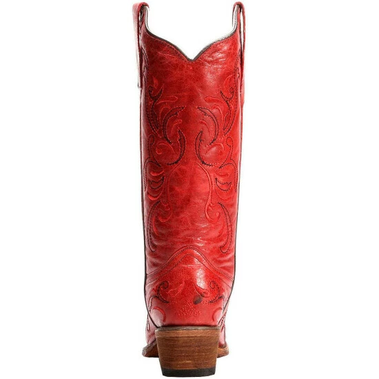 Discount π Circle G Red Leather Cowgirl π₯Ύ Boots - Snip Toe For π© Women β - Image 5