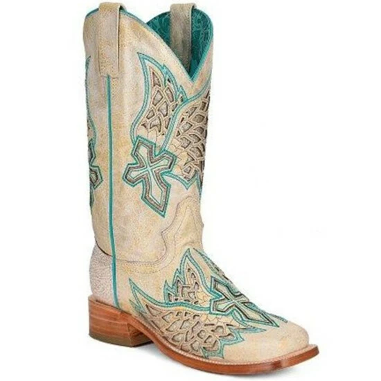 Buy π Corral π© Women's LD Western π₯Ύ Boots - Broad Square Toe White π―