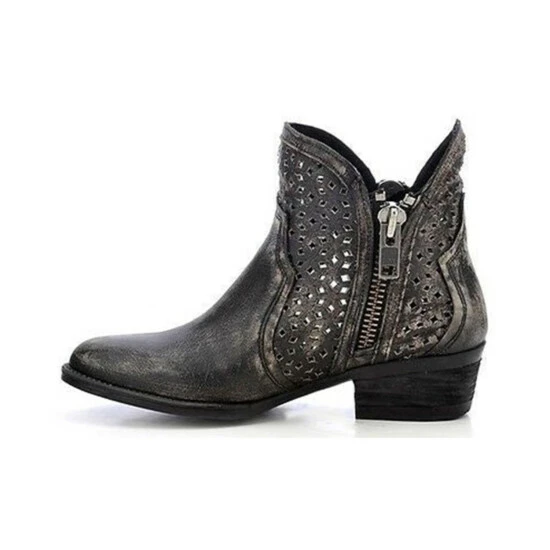 Wholesale ๐ Circle G ๐ฉ Women's Short Western ๐ฅพ Boots - Round Toe Black โจ - Image 2
