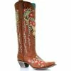 Buy ✨ Corral 👩 Women's Deer Skull & Floral Embroidery Cowgirl 🥾 Boots - Snip Toe Tan 🛒