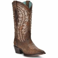 Best reviews of ⌛ Corral 👩 Women's Cognac Embroidery & Studs Western 🥾 Boots - Pointed Toe 🤩