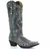 Cheapest 🤩 Corral 👩 Women's Glitter Inlay Cowgirl 🥾 Boots - Snip Toe Black Distressed ❤️