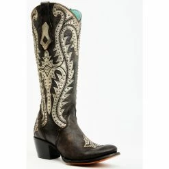 Best reviews of 𧨠Corral π© Women's Studded Overlay Western π₯Ύ Boots - Round Toe Black π