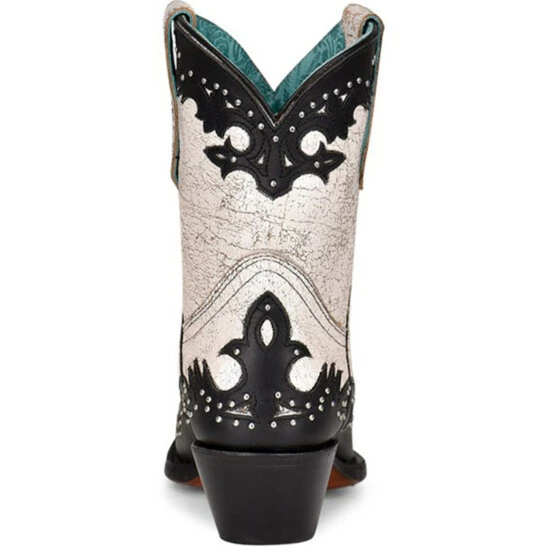 Budget 🔔 Corral 👩 Women's Black Overlay & Studs Western 🥾 Boots - Round Toe Black/white 😀 - Image 4