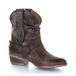 Brand new 😉 Circle G 👩 Women's Slouch & Studs Western Booties - Round Toe Brown 🧨