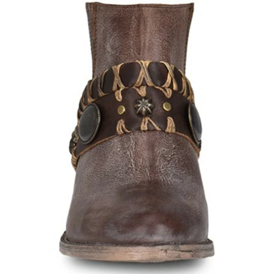 Cheapest ๐ฅ Corral ๐ฉ Women's Brown Harness Fashion Booties - Round Toe Dark Brown ๐คฉ - Image 3