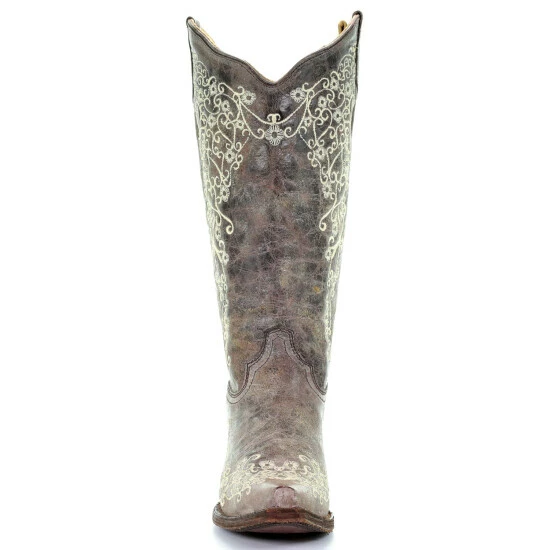 Coupon π― Corral Brown Crater With Bone Embroidery Cowgirl π₯Ύ Boots - Snip Toe For π© Women β - Image 4