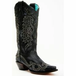 Brand new 👏 Corral 👩 Women's Black Overlay Western 🥾 Boots - Snip Toe 🧨