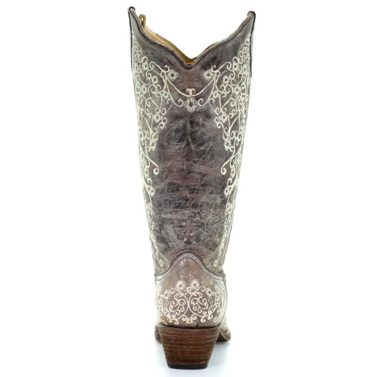 Coupon π― Corral Brown Crater With Bone Embroidery Cowgirl π₯Ύ Boots - Snip Toe For π© Women β - Image 7