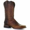 Outlet ⭐ Corral Men's Brown Embroidery Western 🥾 Boots - Wide Square Toe 🔥