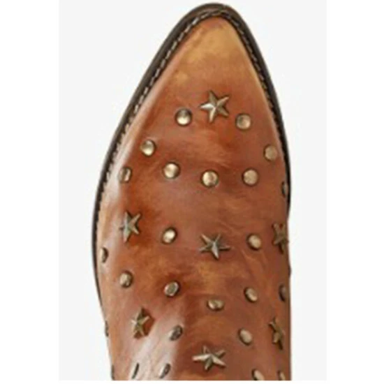 Best deal π Circle G π© Women's Caramel Fringe Fashion Booties - Pointed Toe Tan π - Image 6