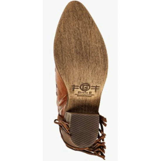Best deal π Circle G π© Women's Caramel Fringe Fashion Booties - Pointed Toe Tan π - Image 7