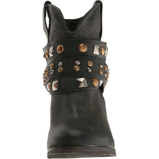 New ⌛ Corral 👩 Women's Studded Strap Booties - Round Toe Black ✔️ - Image 4