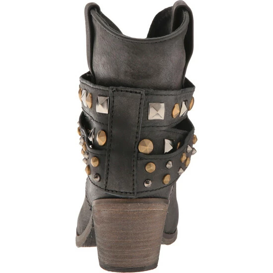 New ⌛ Corral 👩 Women's Studded Strap Booties - Round Toe Black ✔️ - Image 7