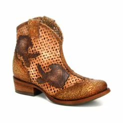 Best deal 😀 Corral 👩 Women's Galapagos Laser Cutout Booties - Round Toe Honey 👍