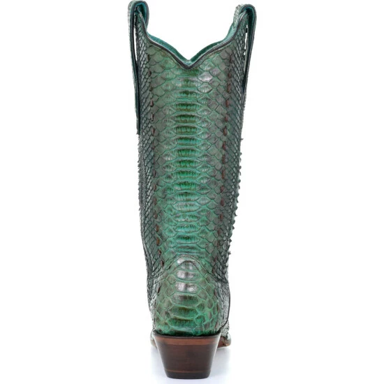 Buy 💯 Corral 👩 Women's Turquoise Full Python Woven Western 🥾 Boots - Snip Toe 😍 - Image 6