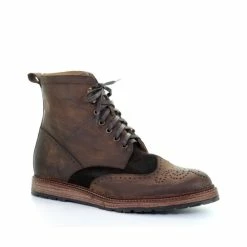 Best Sale 💯 Circle G Men's Lace-Up 🥾 Boots - Round Toe Chocolate 🔥