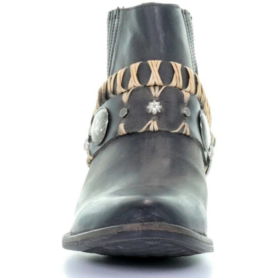 New 🔔 Circle G 👩 Women's Harness Western Booties - Round Toe Black ⭐ - Image 5
