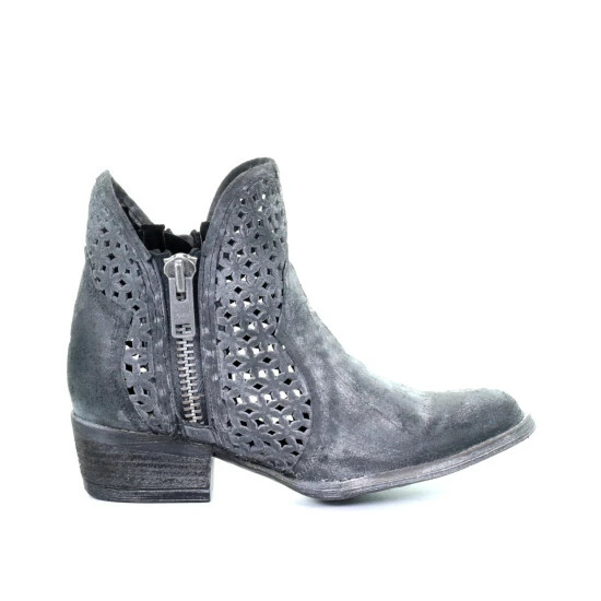 Best Pirce 🎉 Corral 👩 Women's Grey Cutout Fashion Booties - Round Toe ⭐ - Image 2
