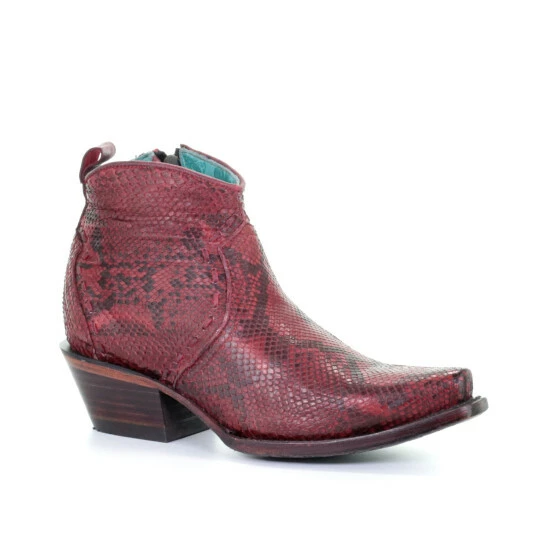 Best Pirce โ Corral ๐ฉ Women's Red Python Fashion Booties - Snip Toe ๐