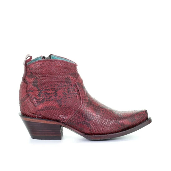 Best Pirce โ Corral ๐ฉ Women's Red Python Fashion Booties - Snip Toe ๐ - Image 2