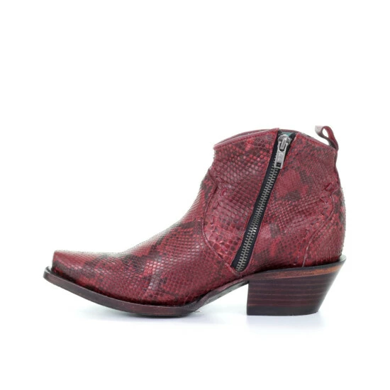 Best Pirce โ Corral ๐ฉ Women's Red Python Fashion Booties - Snip Toe ๐ - Image 3