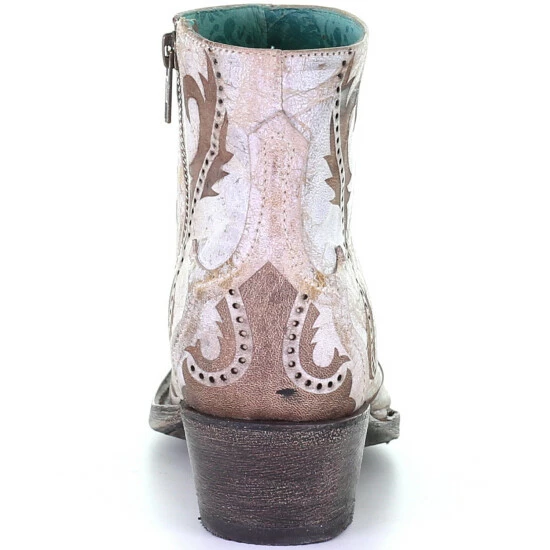 Outlet 🥰 Corral 👩 Women's Lazer Ankle Fashion Booties - Snip Toe White 🤩 - Image 4