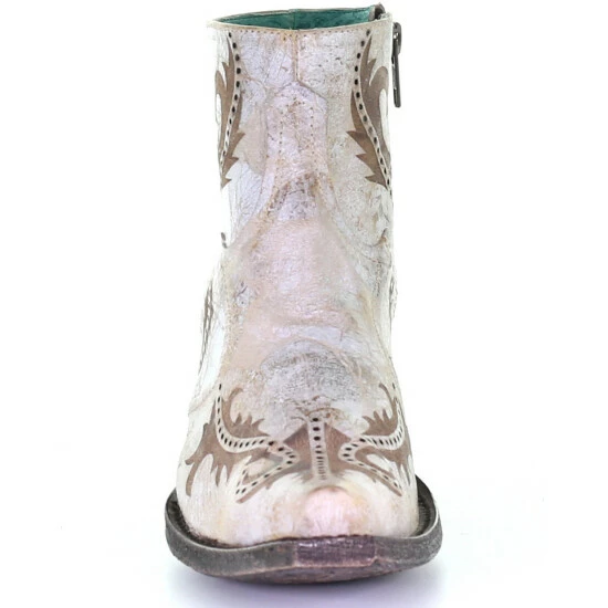 Outlet 🥰 Corral 👩 Women's Lazer Ankle Fashion Booties - Snip Toe White 🤩 - Image 5