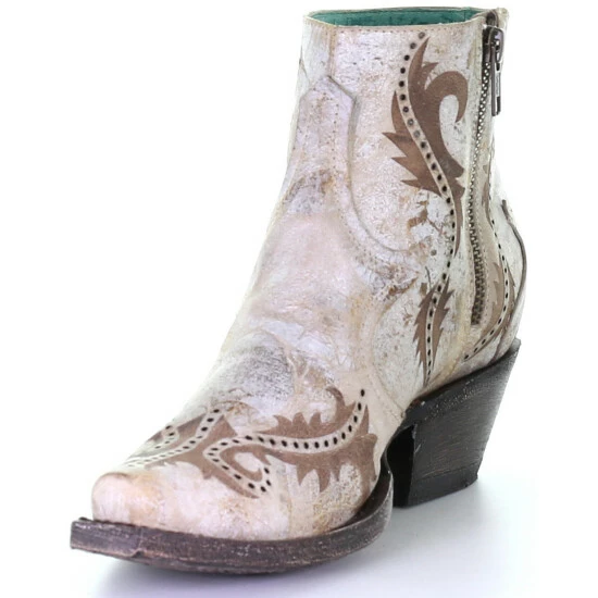 Outlet 🥰 Corral 👩 Women's Lazer Ankle Fashion Booties - Snip Toe White 🤩 - Image 6