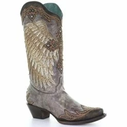 Coupon ⭐ Corral 👩 Women's Tobacco Wings & Cross Western 🥾 Boots - Snip Toe Brown ✔️