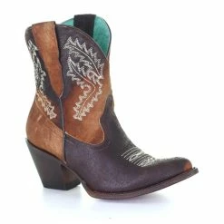 Best reviews of 🎉 Corral 👩 Women's Embroidered Western Booties - Round Toe Brown 🥰
