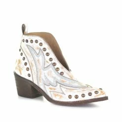 New ⭐ Corral 👩 Women's Studded Booties - Pointed Toe White 😍